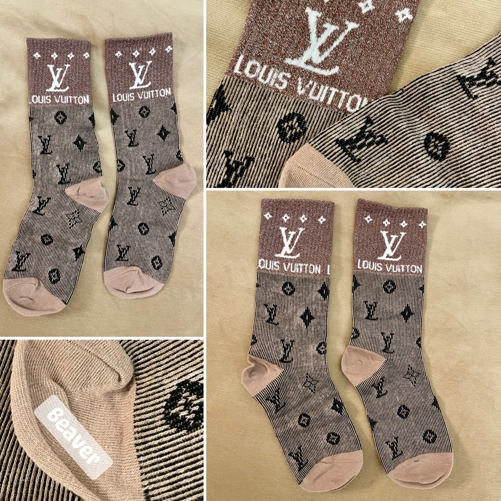 L V Men's Signature Crew Socks - Picture 3 of 14